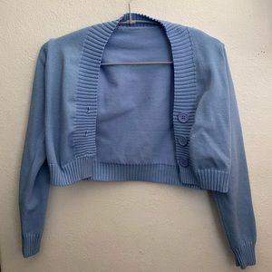 Blue cropped cardigan
